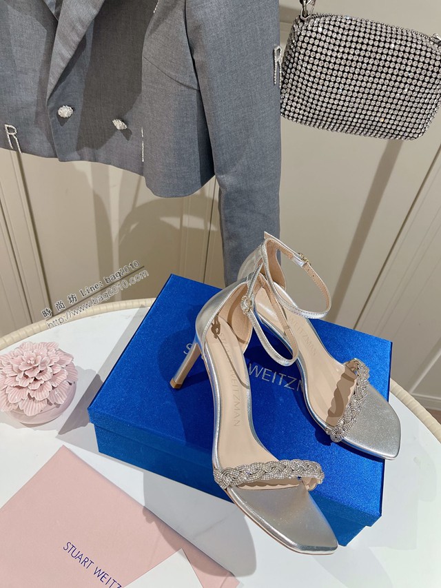 STUART WEITZMAN的經典款高跟涼鞋 2022最新鑽條編織涼鞋 dx3069